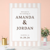 Panneau de mariage élégant beige (Mariage)