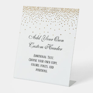 Panneau de mariage élégant 'Confettis dorés' à fai