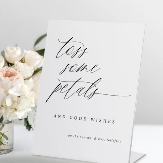 Panneau de mariage élégant moderne Jetez quelques