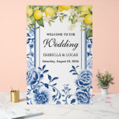 Panneau de mariage en acrylique citron bleu (Mariage)