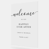 Panneau de mariage en acrylique Clair Heureux Pour (Angle)