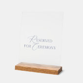 Panneau de mariage en acrylique clair réservé à la (Angle)