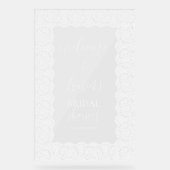 Panneau de mariage en acrylique dentelle (Recto)