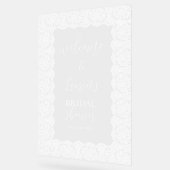 Panneau de mariage en acrylique dentelle (Angle)