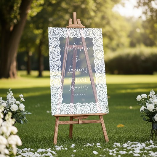 Panneau de mariage en acrylique dentelle