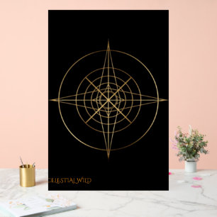 Panneau de mariage en acrylique Géométrie sacrée d
