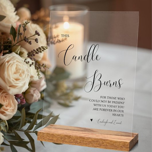 Panneau de mariage en acrylique mémorial Cette bou