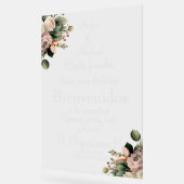 Panneau de mariage espagnol floral blanc (Angle)