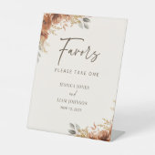 Panneau de mariage Floral Boho de Terracotta Fall (Recto)