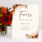 Panneau de mariage Floral Boho de Terracotta Fall