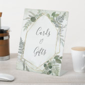 Panneau de mariage géométrique eucalyptus or sage (In SItu)