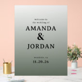 Panneau de mariage gris élégant (Mariage)