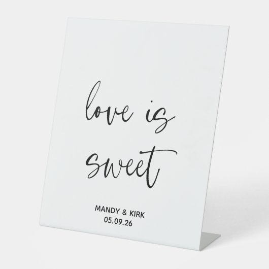 Panneau de mariage "L'amour est doux" - Table de m (Recto)