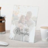 Panneau de mariage moderne avec photo de M. et Mme (In SItu)