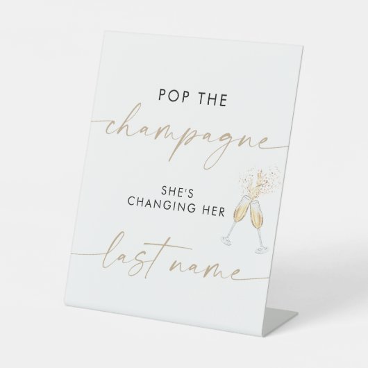 Panneau de mariage moderne Combien de baisers (Recto)