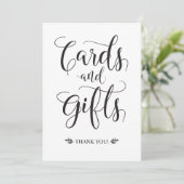Panneau de mariage moderne pour cartes et cadeaux (Debout devant)