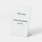 Panneau de mariage noir blanc propre (Recto)