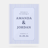 Panneau de Mariage Pastel Élégant (Recto)