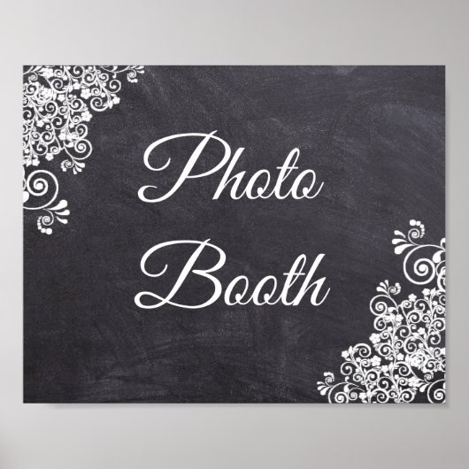 Panneau de Mariage Photobooth Aspect Tableau Noir (Devant)