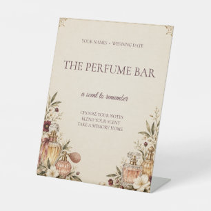 Panneau de mariage pour bar à parfums vintage