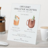 Panneau de mariage pour bar ouvert avec cocktail s (In SItu)