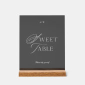 Panneau de mariage pour table de desserts élégante (Recto)