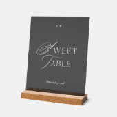Panneau de mariage pour table de desserts élégante (Angle)