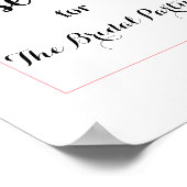 Panneau de mariage réservé Fleurs roses affiche bl (Coin)