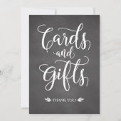 Panneau de mariage rustique pour cartes et cadeaux (Devant)