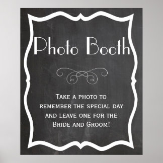 Panneau de Mariage Tableau Noir Photomaton
