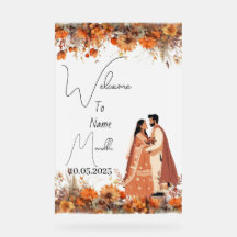 Panneau de mendhi floral orange brûlé