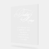 Panneau de menu alimentaire en acrylique modifiabl (Angle)