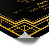 Panneau de menu de bar de mariage | Art déco Gatsb (Coin)