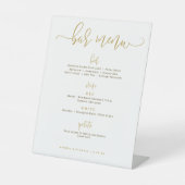 Panneau de menu de bar de mariage écriture sautill (Recto)
