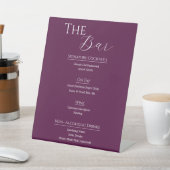 Panneau de menu de bar de mariage en acrylique mod (In SItu)