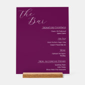 Panneau de menu de bar de mariage en acrylique mod (Recto)