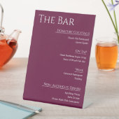 Panneau de menu de bar de mariage en acrylique mod (In SItu)