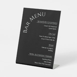 Panneau de menu de bar de mariage en acrylique mod
