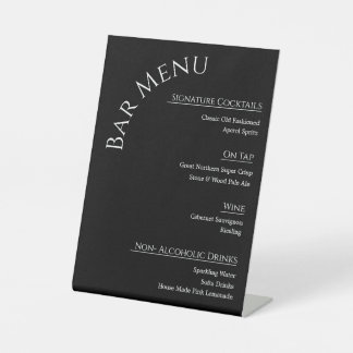 Panneau de menu de bar de mariage en acrylique mod