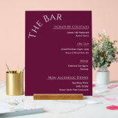 Panneau de menu de bar de mariage en acrylique mod (Mariage)