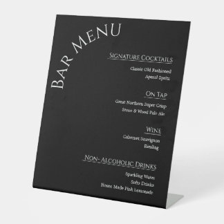 Panneau de menu de bar de mariage en acrylique mod