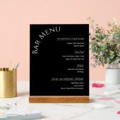 Panneau de menu de bar de mariage en acrylique mod (Mariage)