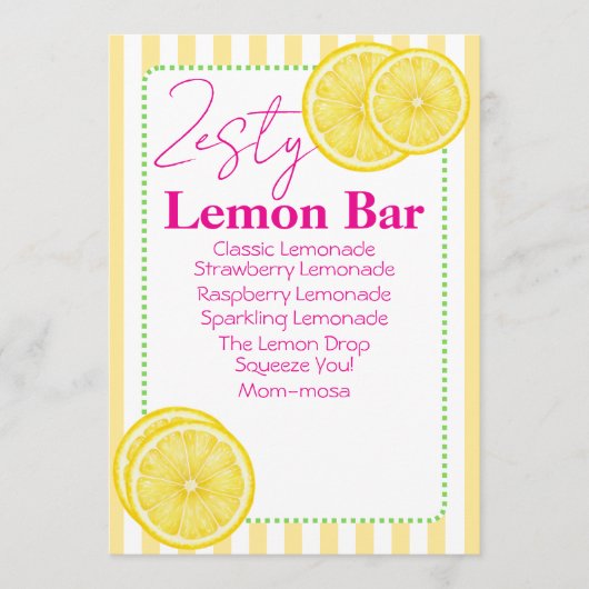Panneau de menu de boissons (Devant)