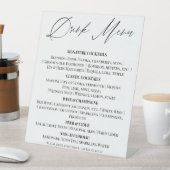 Panneau de menu de boissons de mariage éditable su (In SItu)