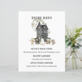 Panneau de menu de boissons spéciales Halloween (Debout devant)