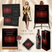 Panneau de menu de cocktail de gala de mode de lux