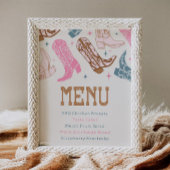 Panneau de menu de fête occidentale commune