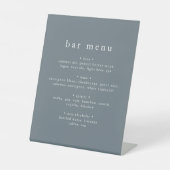 Panneau de menu de la barre de Mariage bleue Dusty (Recto)
