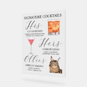 Panneau de menu de la barre des animaux acrylique (Angle)