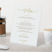 Panneau de menu de mariage calligraphie tourbillon (In SItu)
